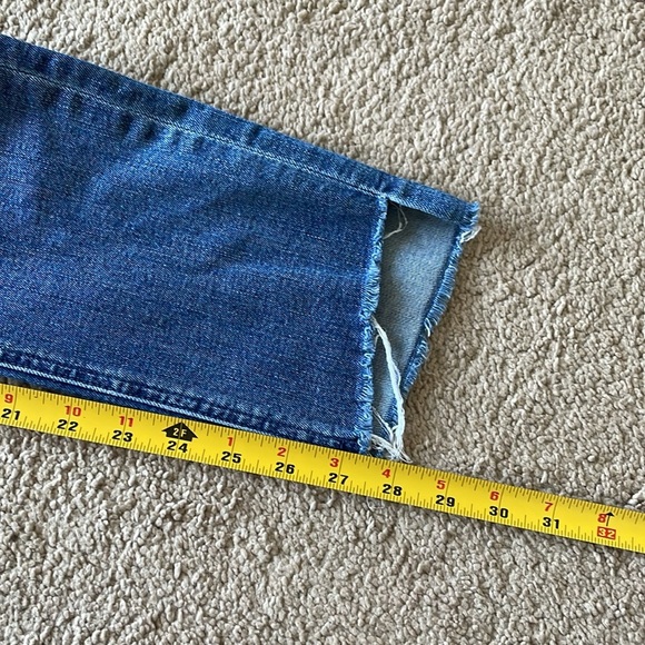 Mother The Mid Rise Dazzler Ankle Step Fray Jean Mix Tape Women’s 25 Preppy Pant - Picture 15 of 16